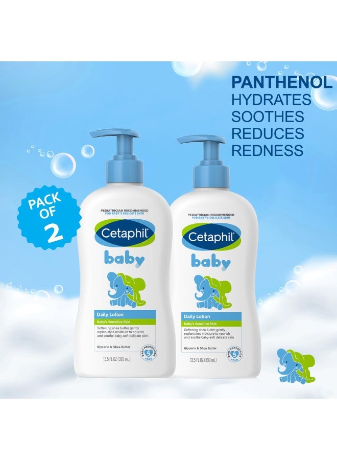 Cetaphil Baby Daily Lotion (400ml pack of 2), Suitable for baby’s delicate skin, Shea Butter and Vit E, Dermatologist Tested and Pediatrician Recommended - Image 4